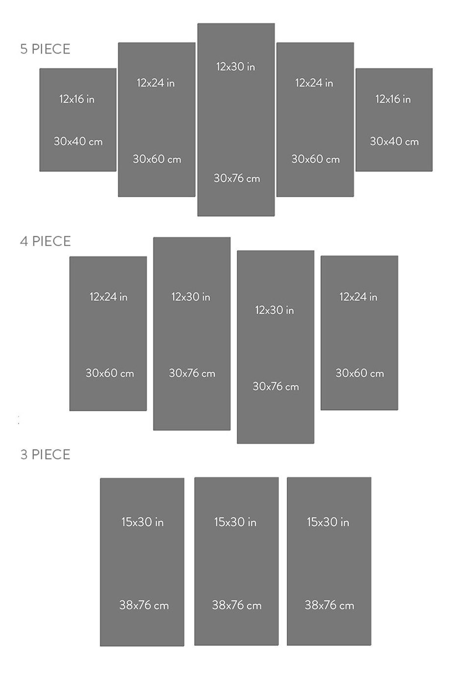 Art Canvas Size Chart