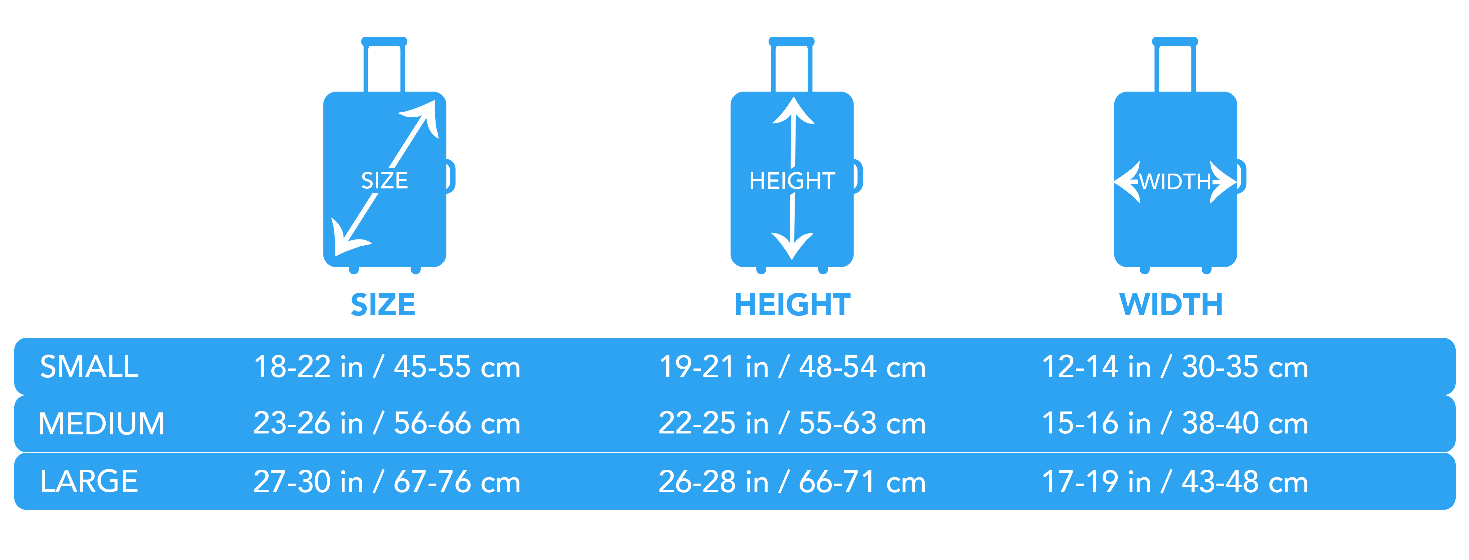 universal travel bag size