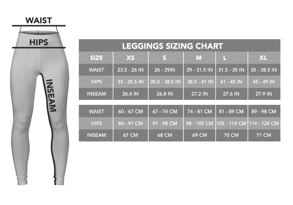 How To Select Leggings Size Chart